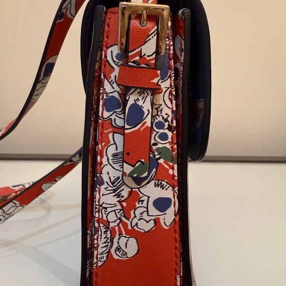 VALENTINO Garden Couture Mime floral print leather clasp flap crossbody bag. - Picture 6 of 14